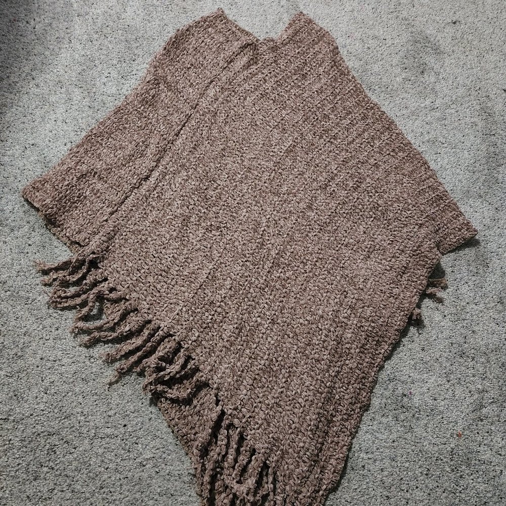 Chenille poncho